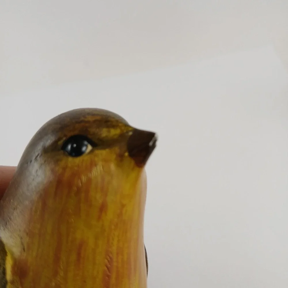 Lot Of 3 Tii Collections Resin Bird Figurine Robin Yellow Blue Brown Decor READ